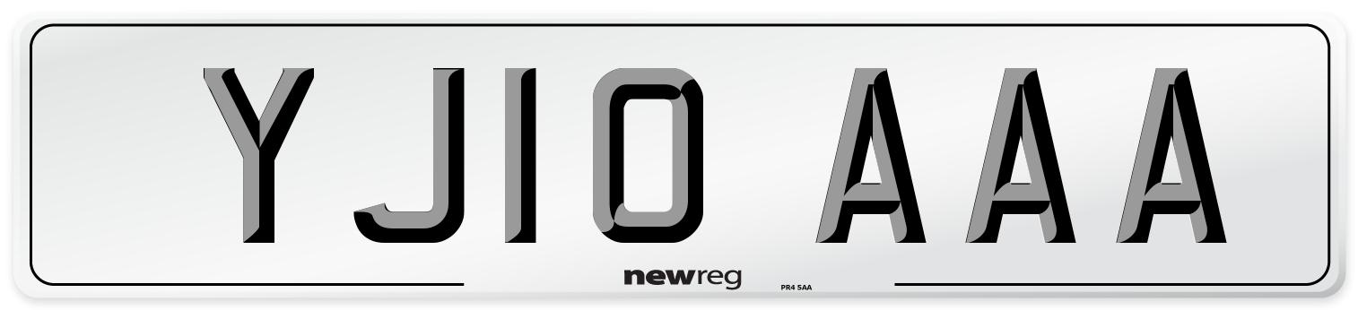 YJ10 AAA Number Plate from New Reg